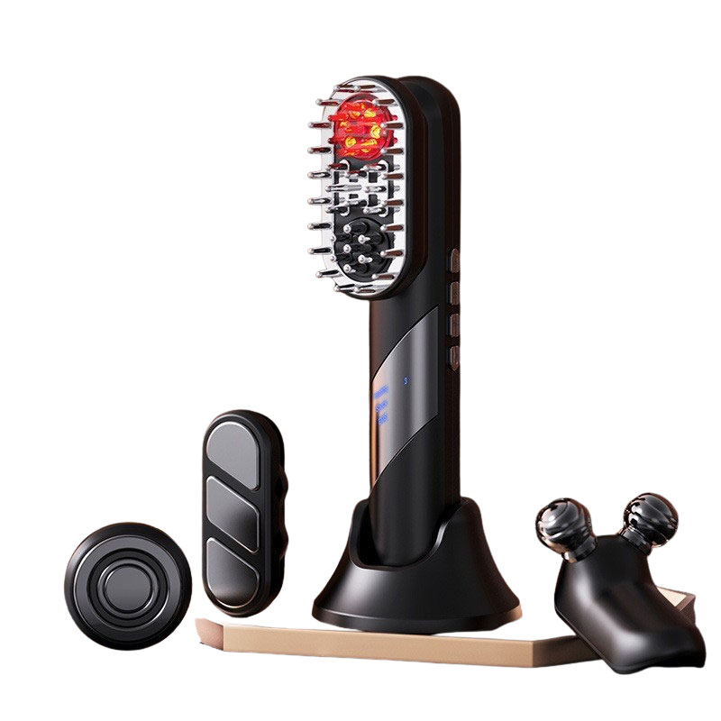 4-in-1 Beauty Device: Red Light Therapy & EMS Massager for Scalp Renewal, Hair Growth & Facial Toning